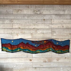 Gorgeous Artisan crafted hand-painted silk scarf